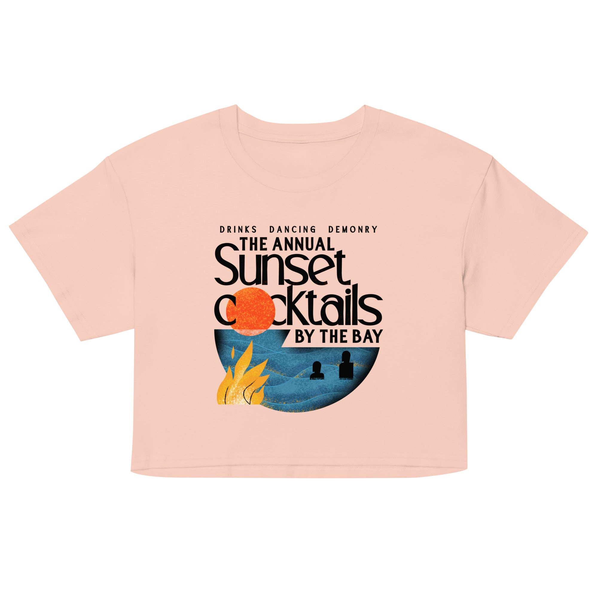 The Annual Sunset Cocktails By The Bay Women's Crop Tee