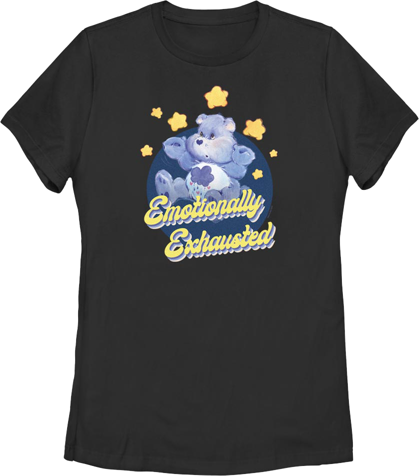 Womens Emotionally Exhausted Care Bears Shirt Hoodie, Sweatshirt | CiraTrend.com (Image 1)
