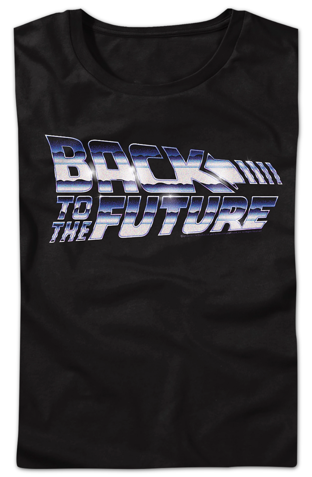 Womens Faux Chrome Logo Back To The Future Shirt Hoodie, Sweatshirt | CiraTrend.com (Image 2)