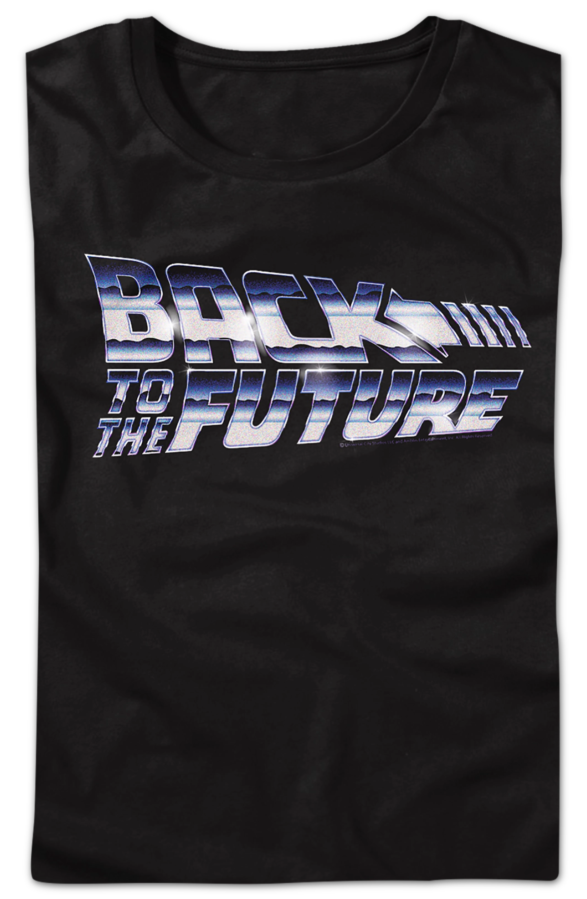 Womens Faux Chrome Logo Back To The Future Shirt Hoodie, Sweatshirt | CiraTrend.com (Image 2)