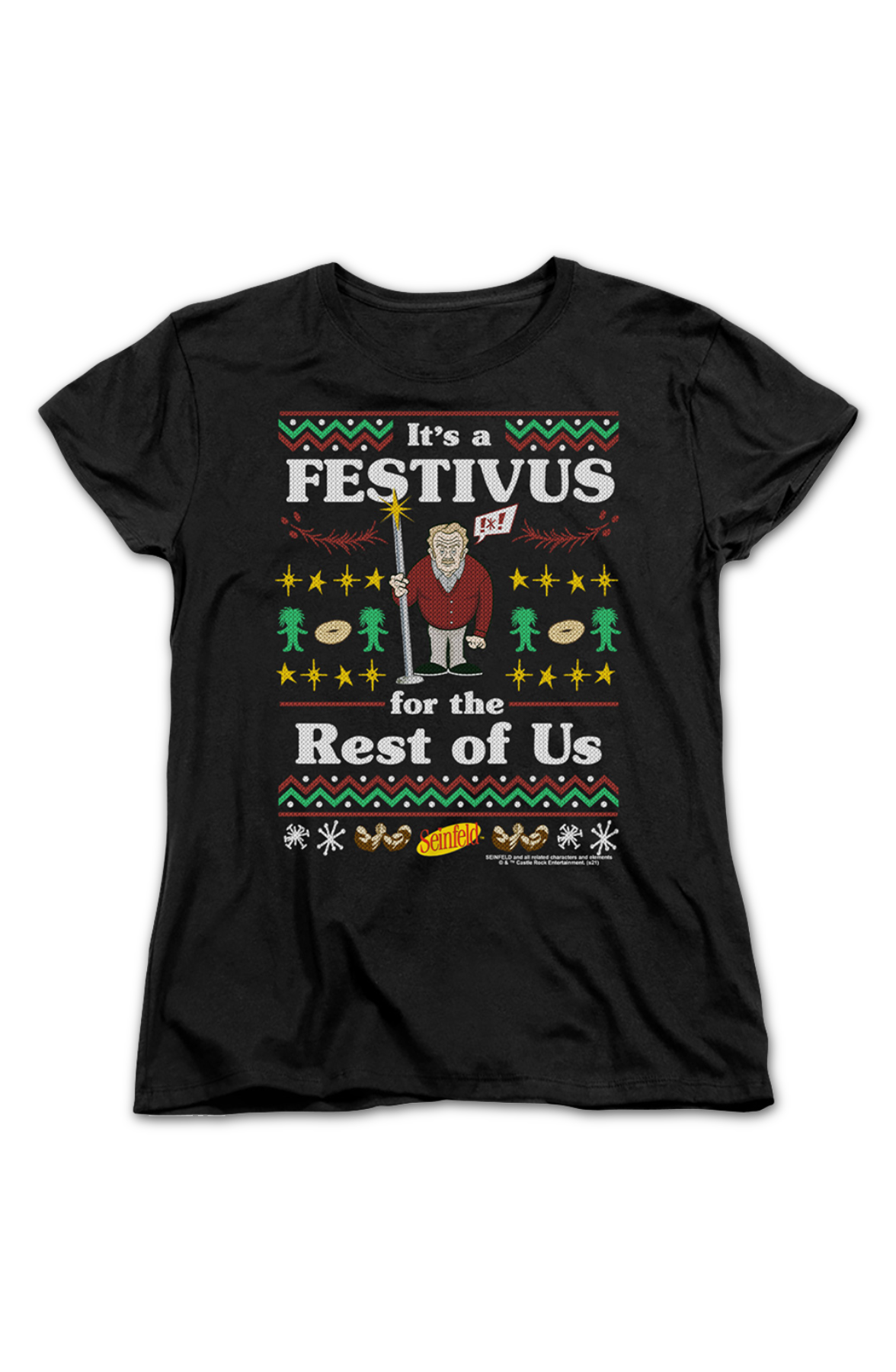 Womens Faux Ugly Festivus Sweater Seinfeld Shirt Hoodie, Sweatshirt | CiraTrend.com (Image 2)