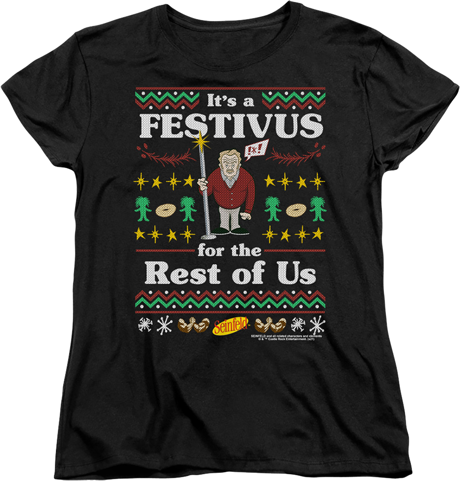Womens Faux Ugly Festivus Sweater Seinfeld Shirt Hoodie, Sweatshirt | CiraTrend.com (Image 1)