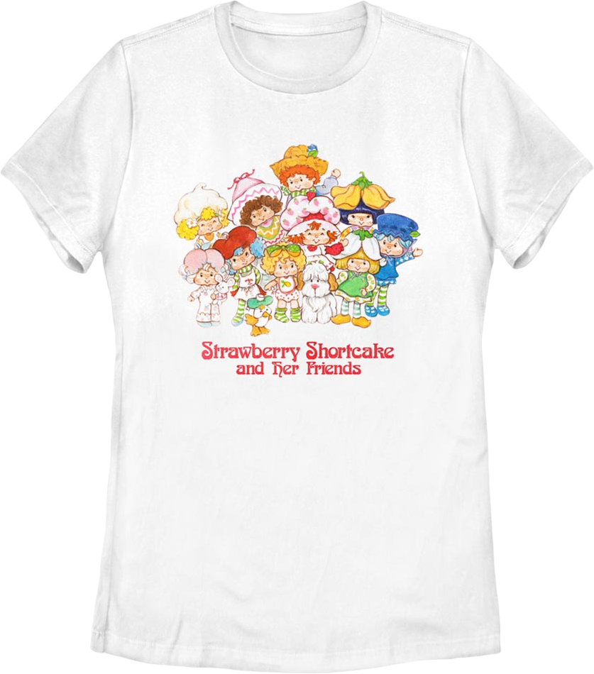 Womens Friends Strawberry Shortcake Shirt Hoodie, Sweatshirt | CiraTrend.com (Image 1)