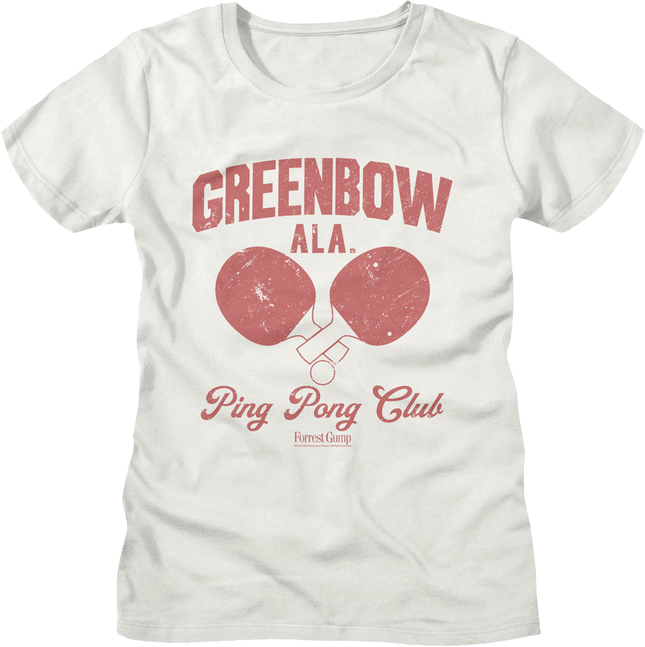 Womens Greenbow Ping Pong Club Forrest Gump Shirt Hoodie, Sweatshirt | CiraTrend.com (Image 1)