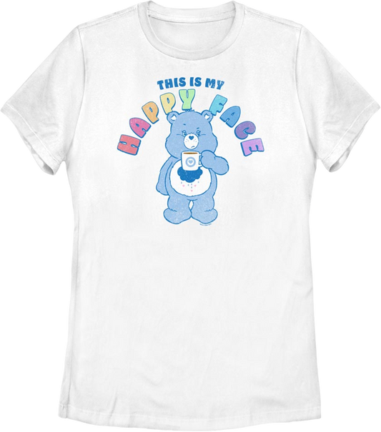 Womens Grumpy Bear This Is My Happy Face Care Bears Shirt