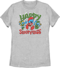 Womens Happy Smurfmas Smurfs Shirt Hoodie, Sweatshirt | CiraTrend.com (Image 1)
