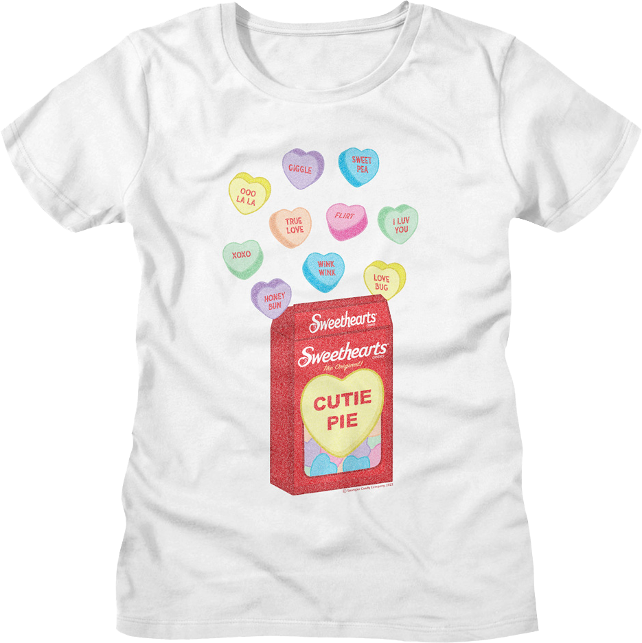 Womens Heart-Shaped Candy Sweethearts Shirt Hoodie, Sweatshirt | CiraTrend.com (Image 1)