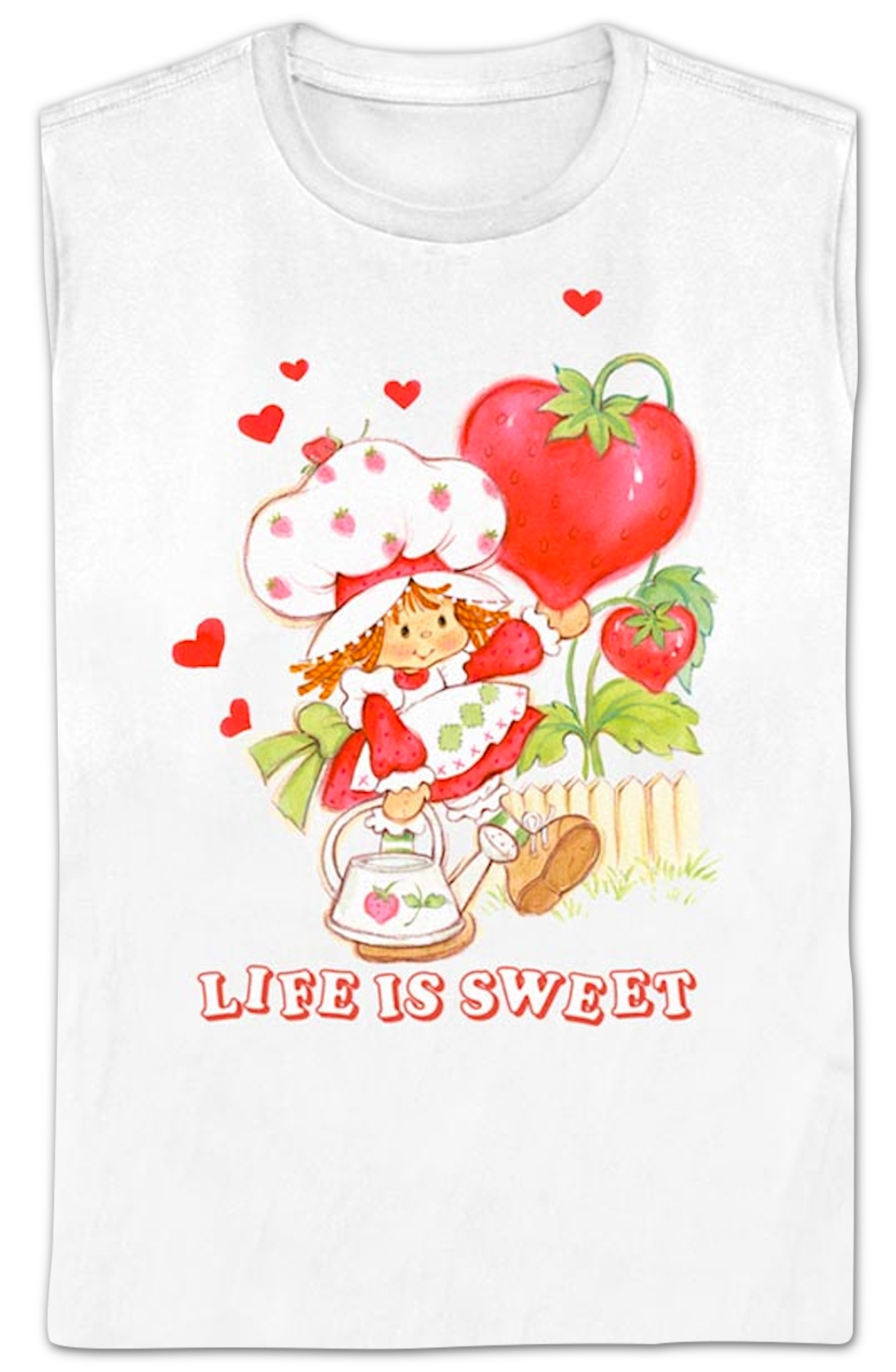 Womens Hearts Life Is Sweet Strawberry Shortcake Shirt Hoodie, Sweatshirt | CiraTrend.com (Image 2)