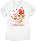 Womens Hearts Life Is Sweet Strawberry Shortcake Shirt Hoodie, Sweatshirt | CiraTrend.com (Image 1)