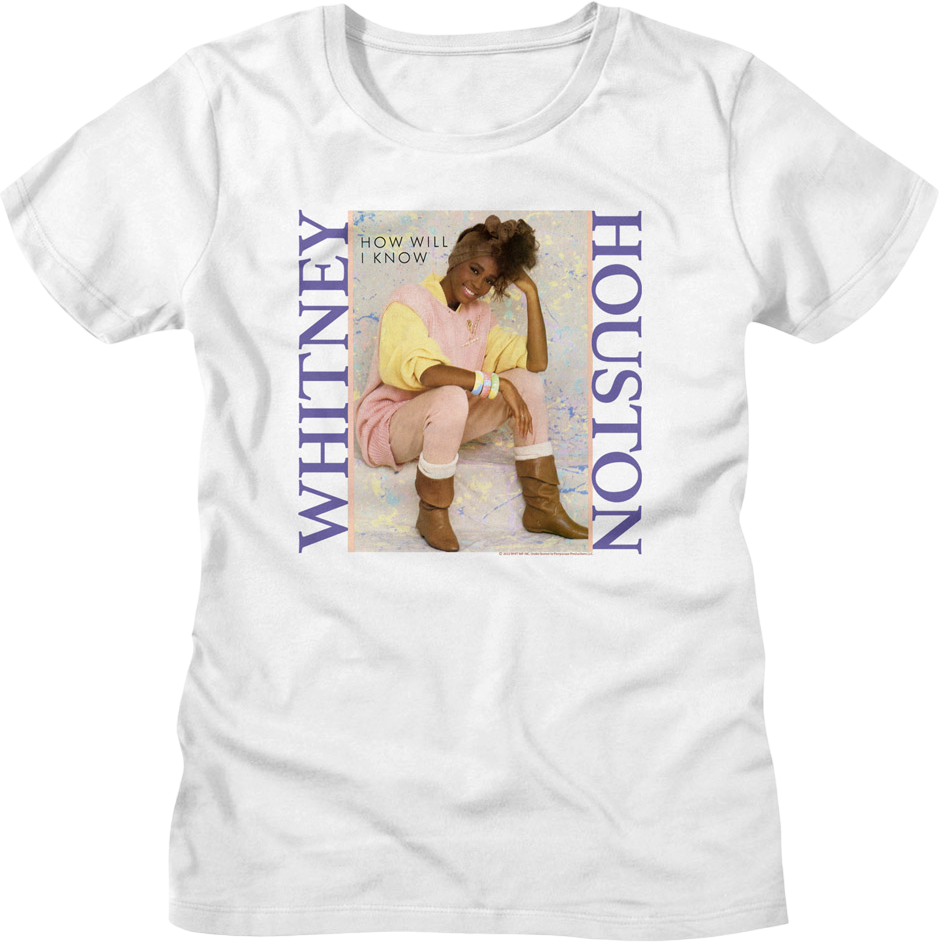 Womens How Will I Know Single Cover Whitney Houston Shirt Hoodie, Sweatshirt | CiraTrend.com (Image 1)