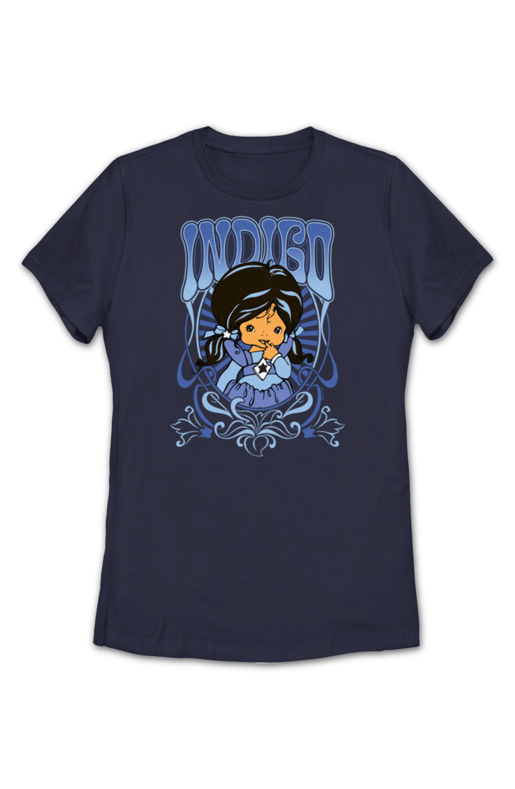 Womens Indigo Rainbow Brite Shirt Hoodie, Sweatshirt | CiraTrend.com (Image 2)