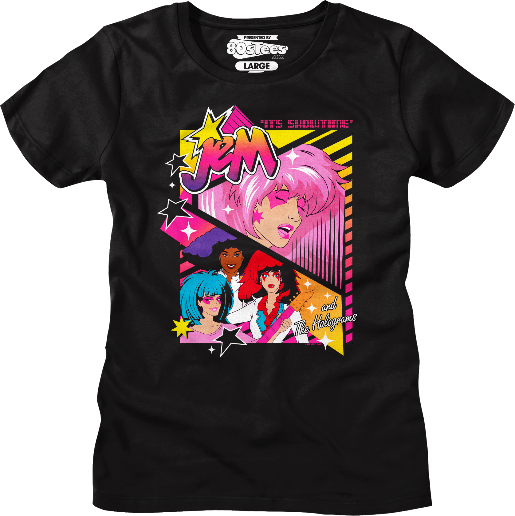 Womens It's Showtime Collage Jem And The Holograms Shirt Hoodie, Sweatshirt | CiraTrend.com (Image 1)