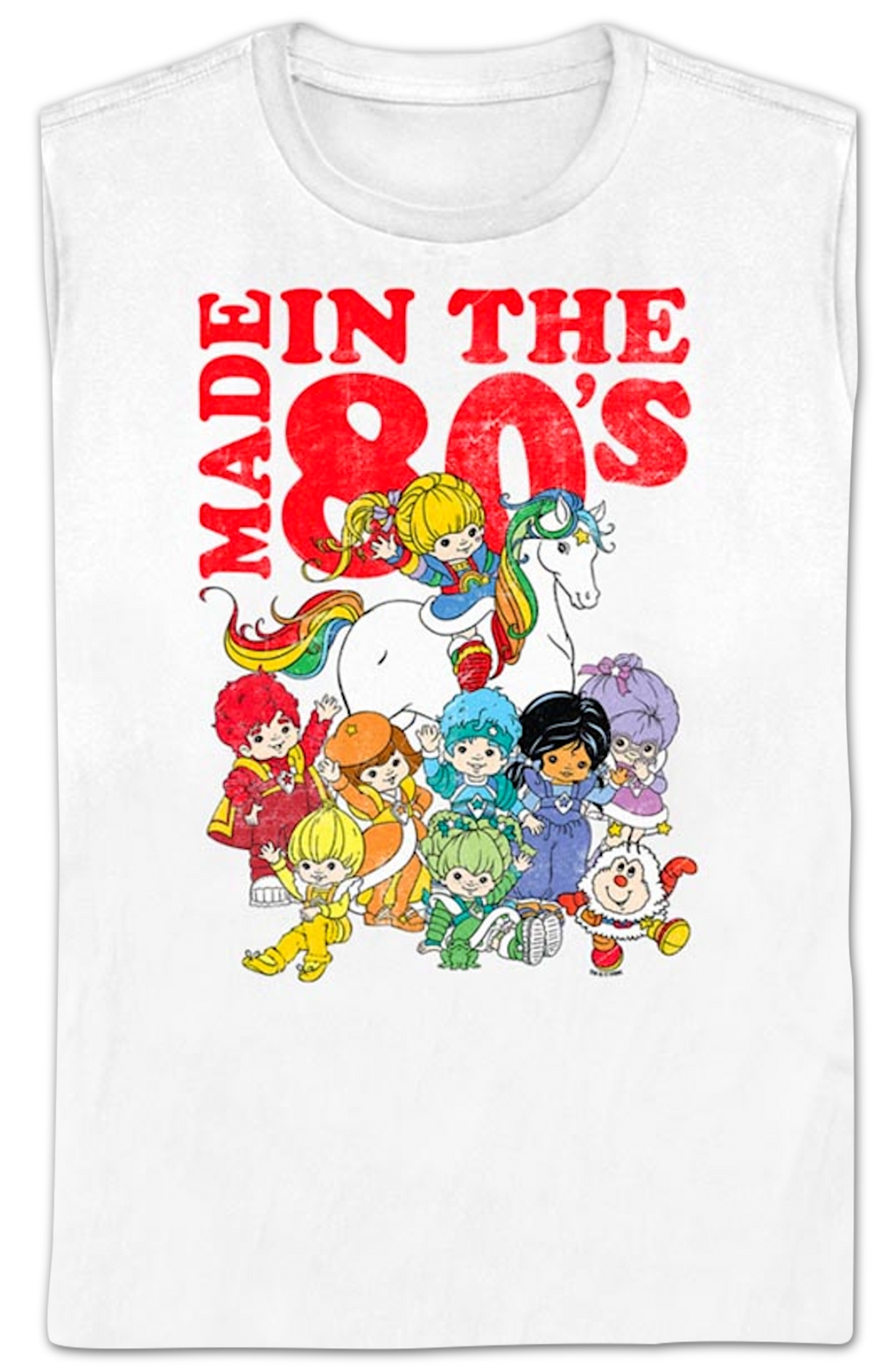 Womens White Made In The 80's Rainbow Brite Shirt Hoodie, Sweatshirt | CiraTrend.com (Image 2)