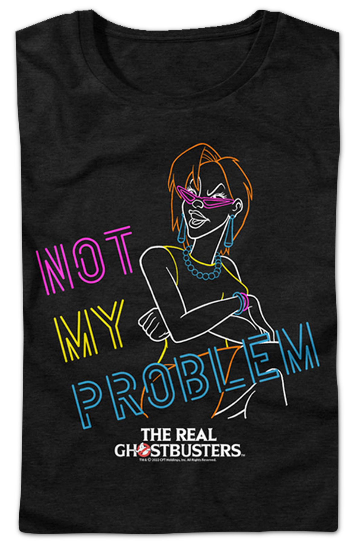 Womens Neon Janine Not My Problem Real Ghostbusters Shirt Hoodie, Sweatshirt | CiraTrend.com (Image 2)