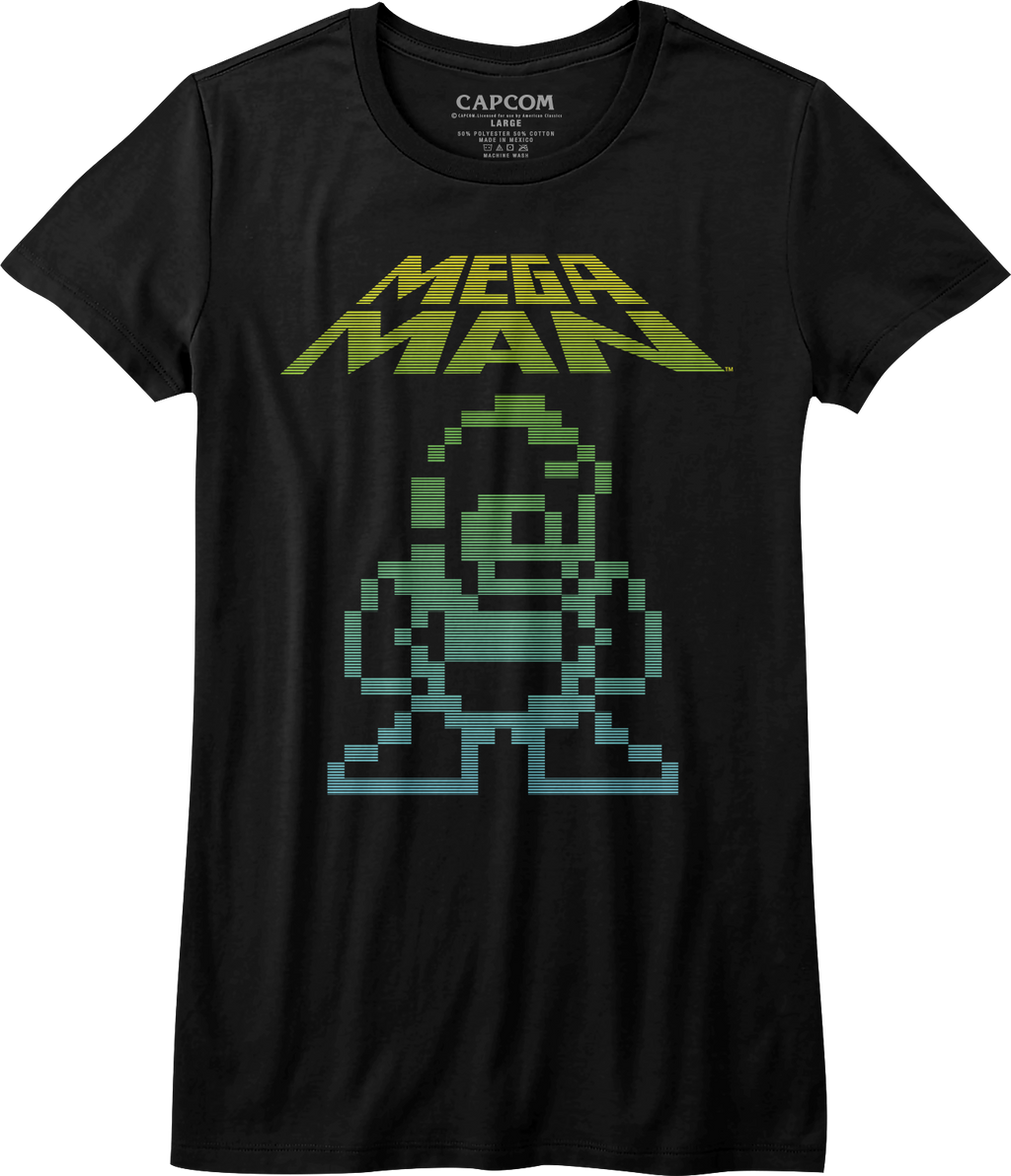 Womens Neon Mega Man Shirt Hoodie, Sweatshirt | CiraTrend.com (Image 1)