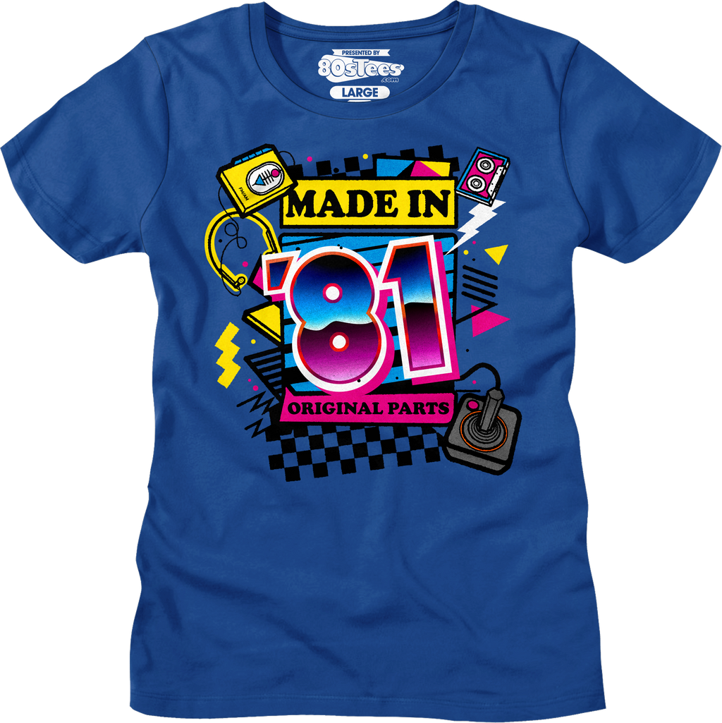 Womens Original Parts Made In '81 Shirt Hoodie, Sweatshirt | CiraTrend.com (Image 1)