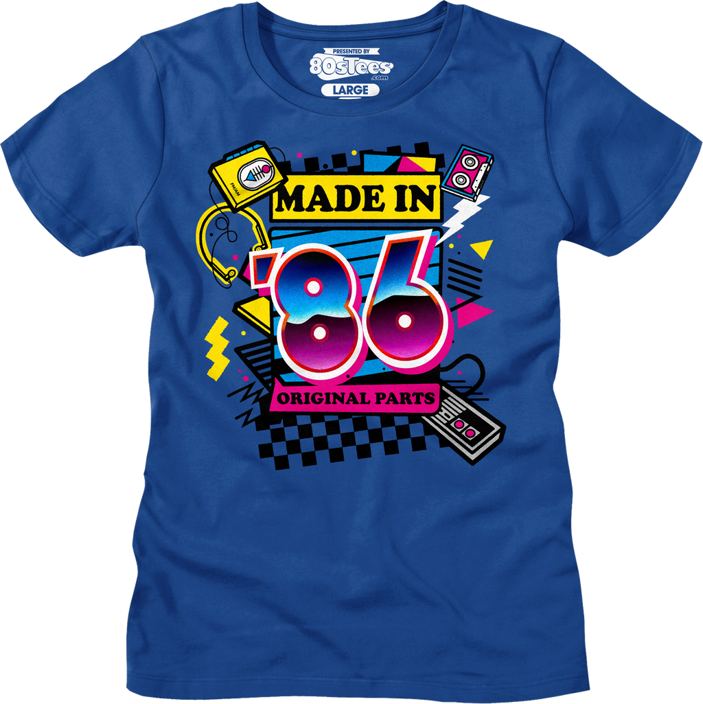 Womens Original Parts Made In '86 Shirt Hoodie, Sweatshirt | CiraTrend.com (Image 1)