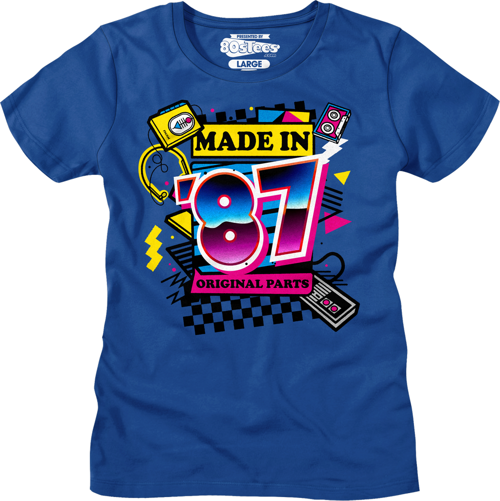 Womens Original Parts Made In '87 Shirt Hoodie, Sweatshirt | CiraTrend.com (Image 1)