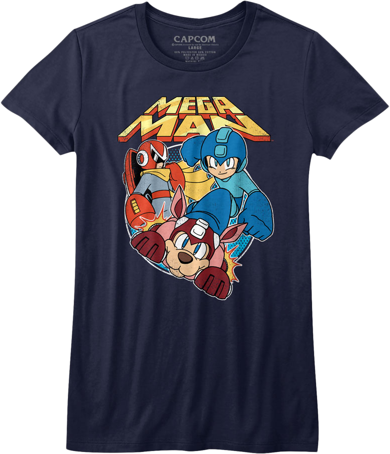 Womens Proto Man Rush and Mega Man Shirt Hoodie, Sweatshirt | CiraTrend.com (Image 1)