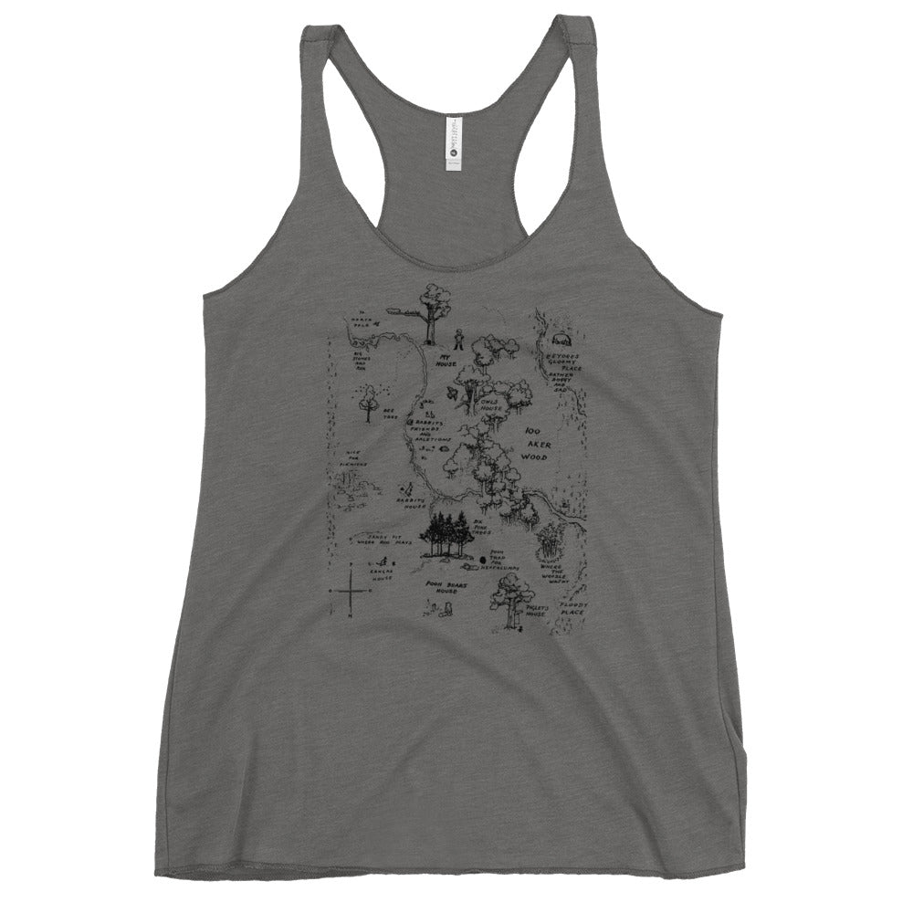 100 Acre Map Women's Racerback Tank