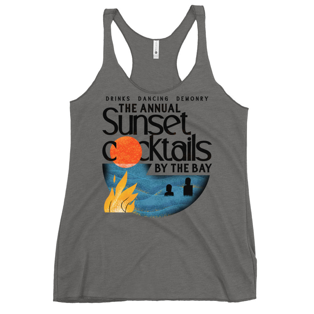 The Annual Sunset Cocktails By The Bay Women's Racerback Tank