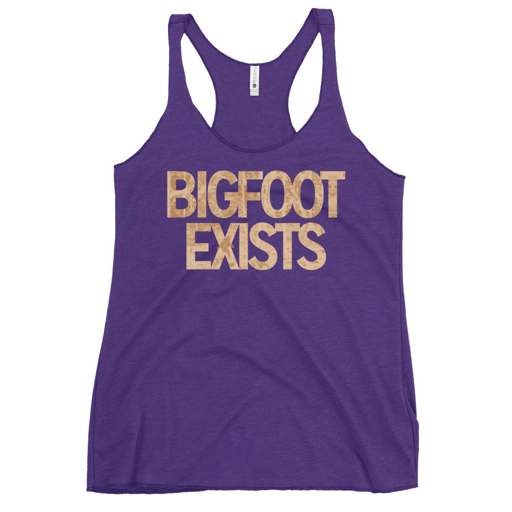 Bigfoot Exists Women's Racerback Tank