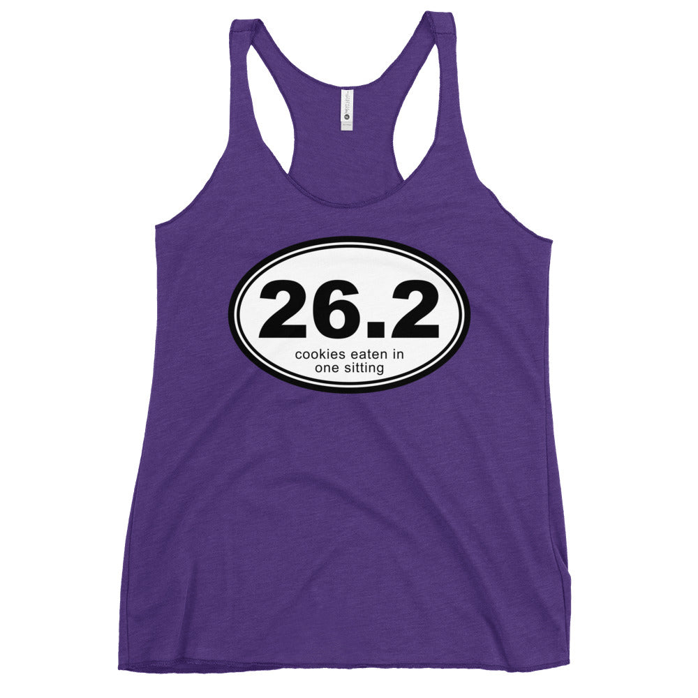 26.2 Cookies Eaten In One Sitting Women's Racerback Tank