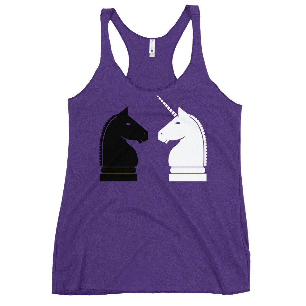 Chess Unicorn Women's Racerback Tank