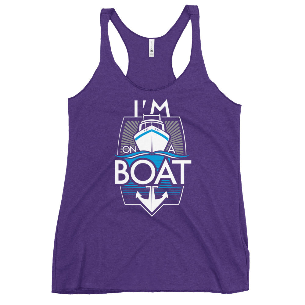 I'm On A Boat Women's Racerback Tank