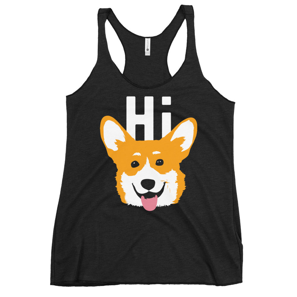 Hi Corgi Women's Racerback Tank