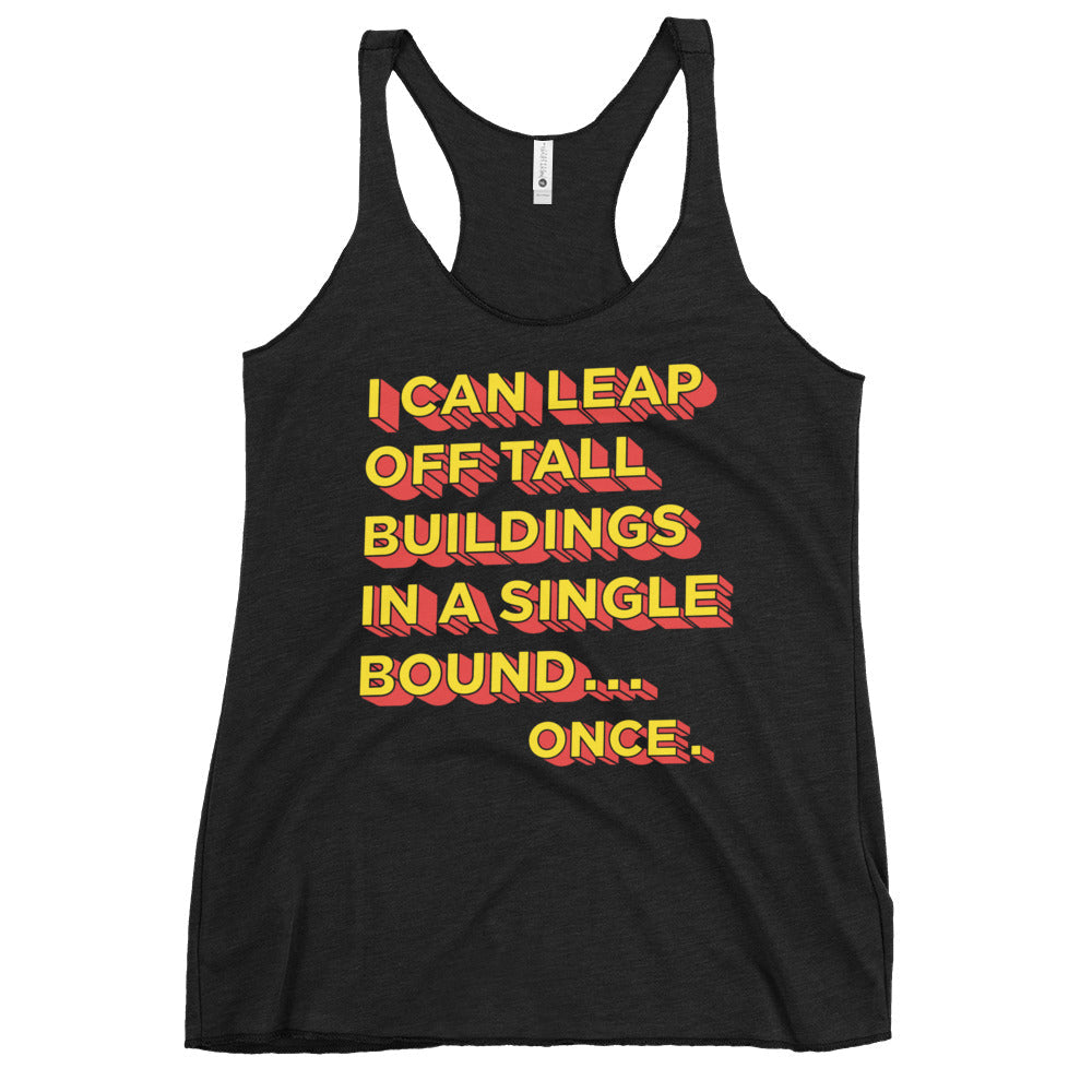 Tall Buildings In A Single Bound Women's Racerback Tank