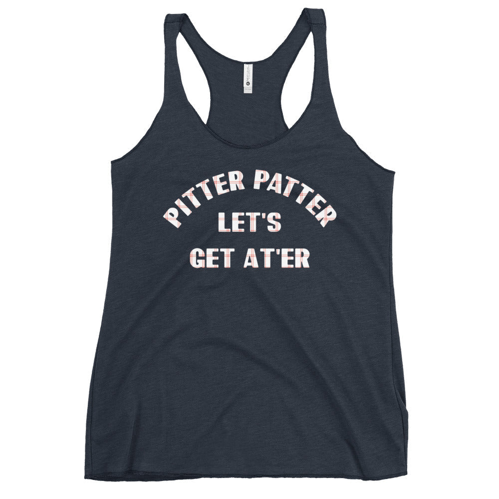 Pitter Patter Let's Get At'er Women's Racerback Tank