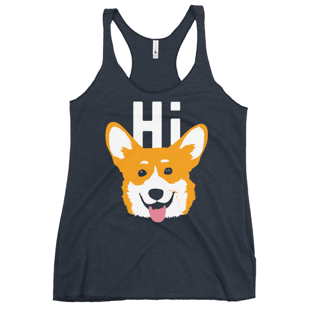 Hi Corgi Women's Racerback Tank