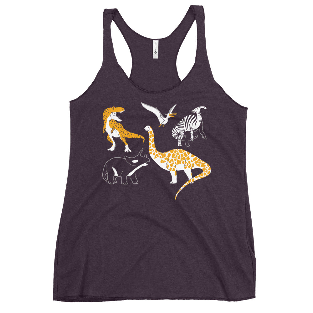 Dino Prints Women's Racerback Tank