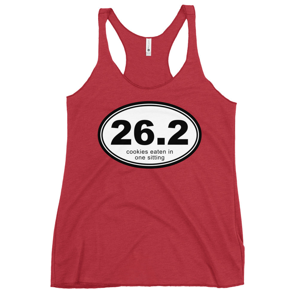 26.2 Cookies Eaten In One Sitting Women's Racerback Tank