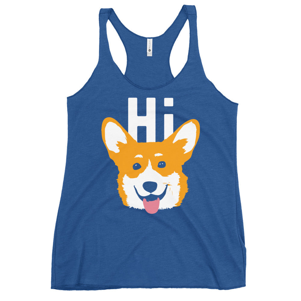 Hi Corgi Women's Racerback Tank