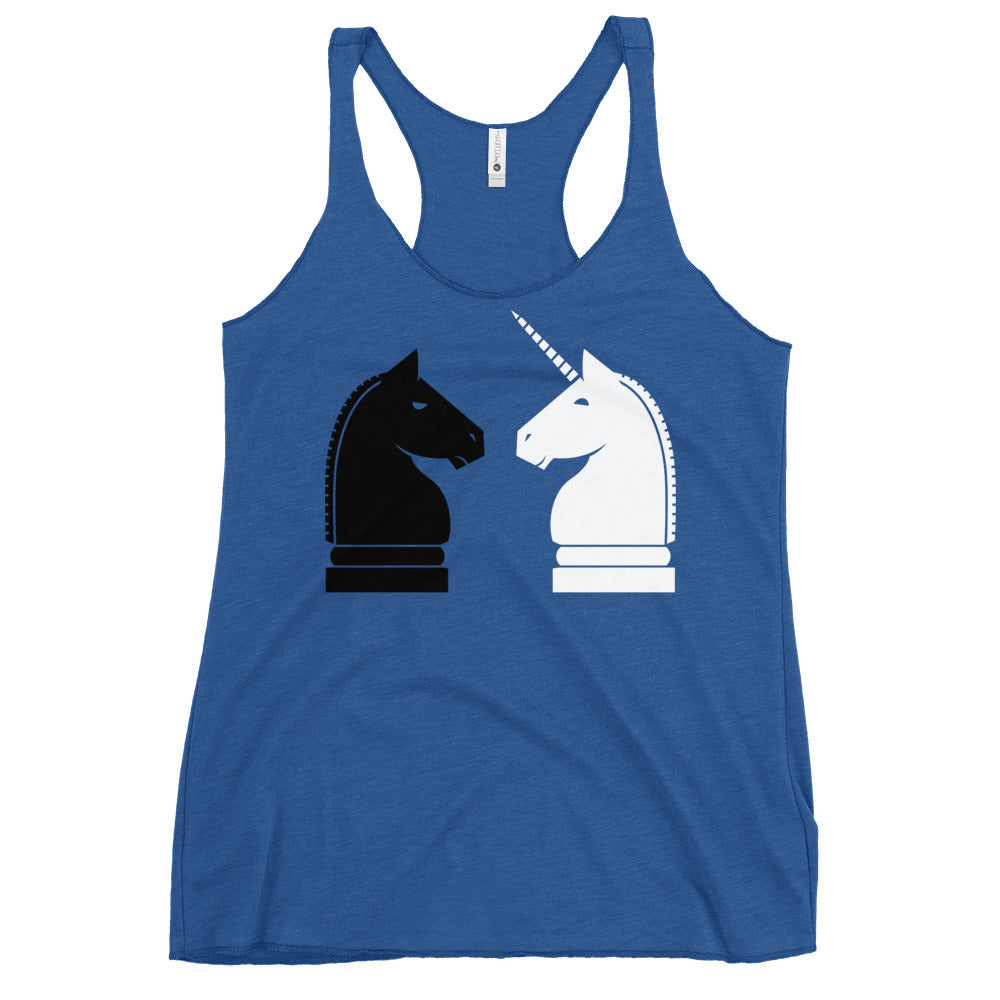 Chess Unicorn Women's Racerback Tank