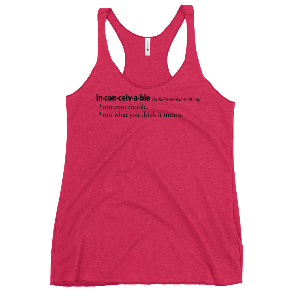 Inconceivable Definition Women's Racerback Tank