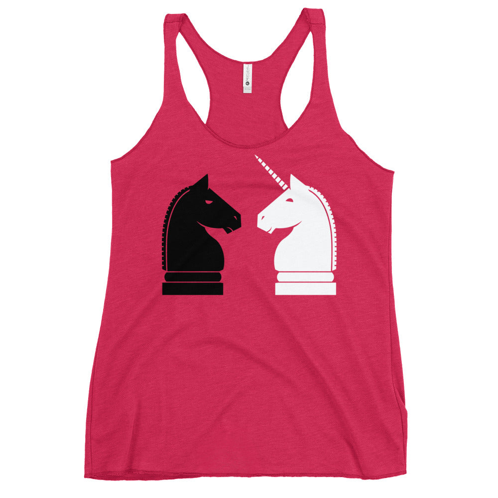 Chess Unicorn Women's Racerback Tank