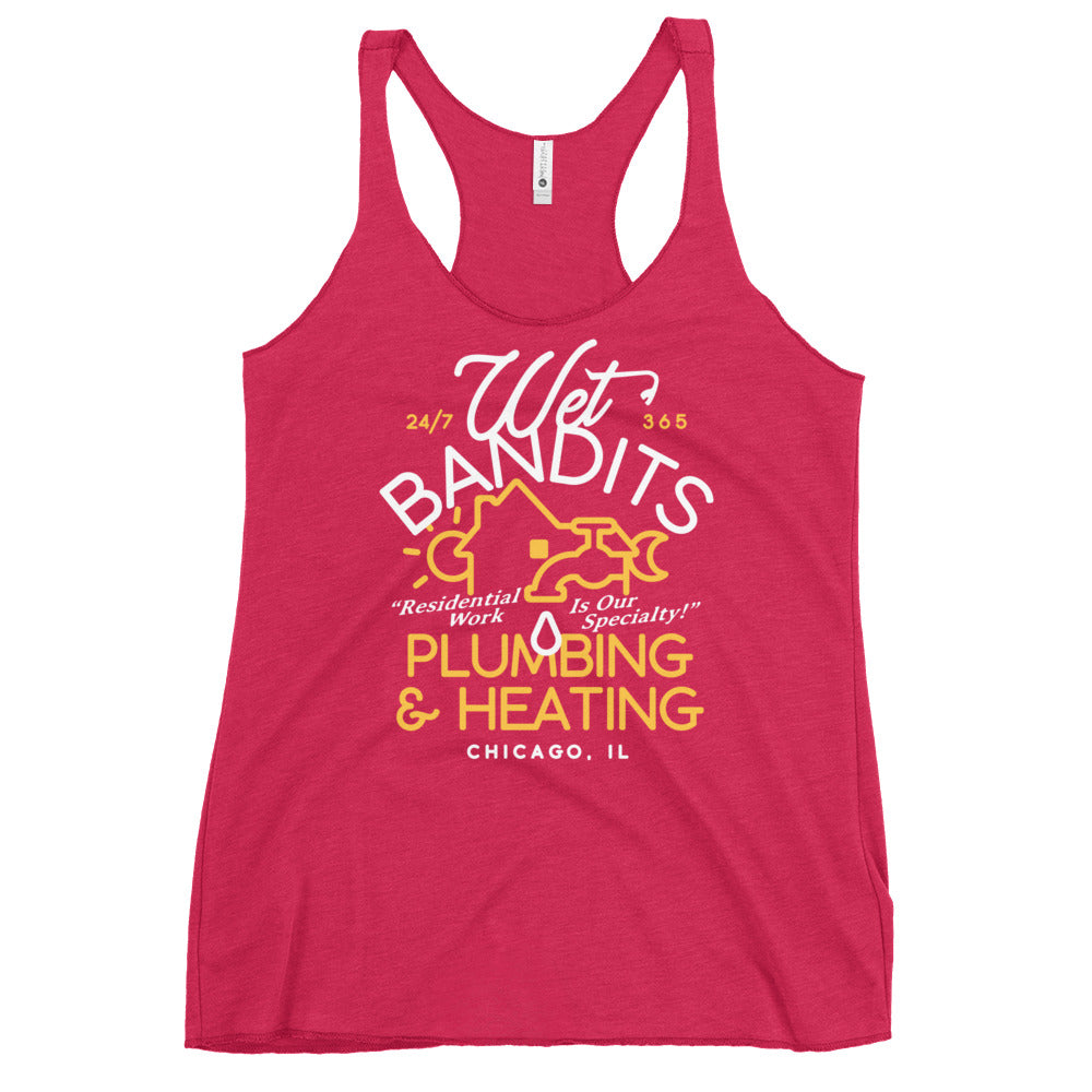 Wet Bandits Plumbing & Heating Women's Racerback Tank