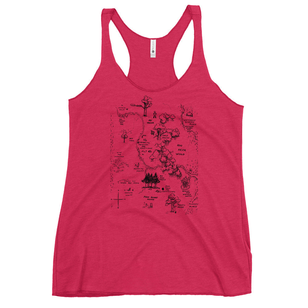 100 Acre Map Women's Racerback Tank