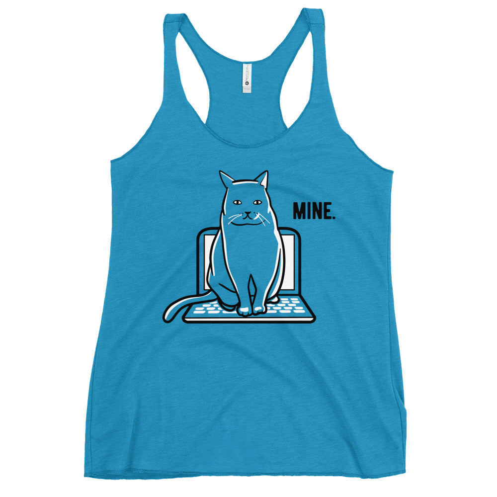 Mine Computer Cat Women's Racerback Tank