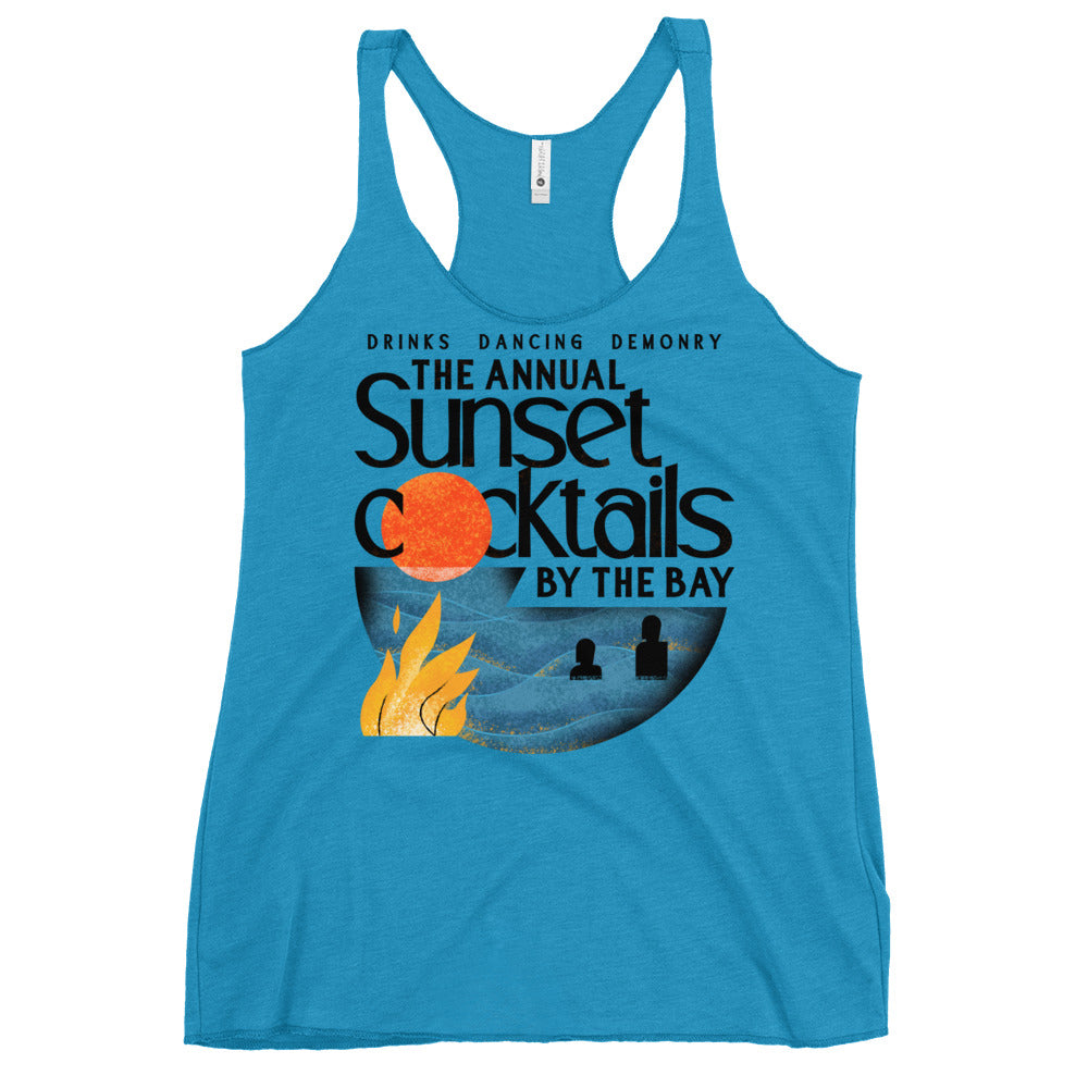 The Annual Sunset Cocktails By The Bay Women's Racerback Tank