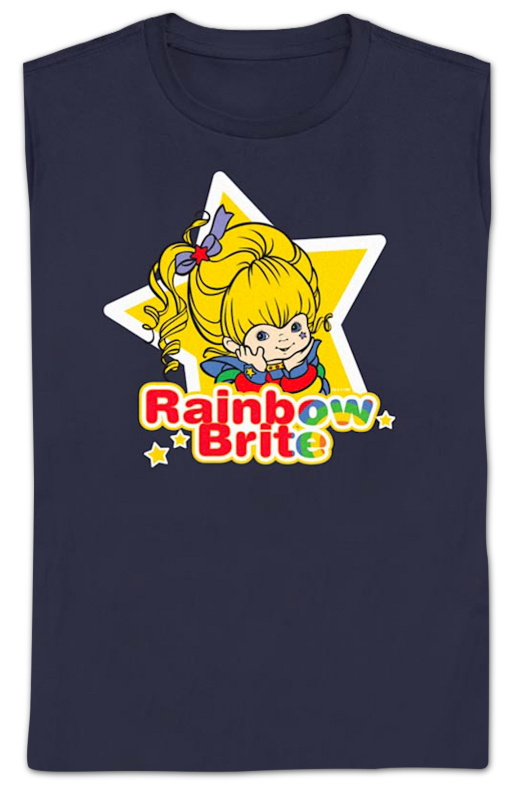 Womens Navy Rainbow Brite Shirt Hoodie, Sweatshirt | CiraTrend.com (Image 2)