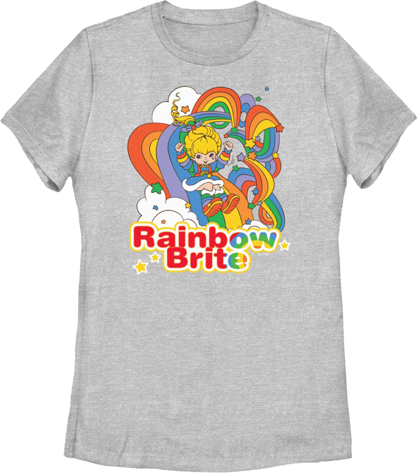 Womens Rainbow Slide Rainbow Brite Shirt Hoodie, Sweatshirt | CiraTrend.com (Image 1)