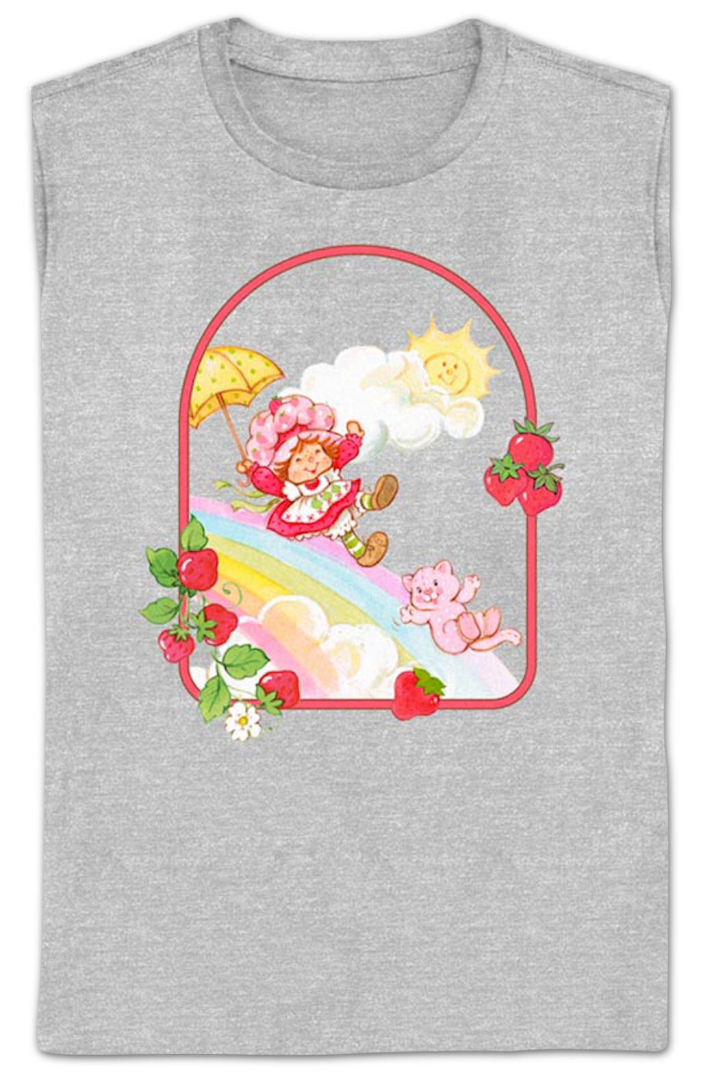 Womens Rainbow Slide Strawberry Shortcake Shirt Hoodie, Sweatshirt | CiraTrend.com (Image 2)