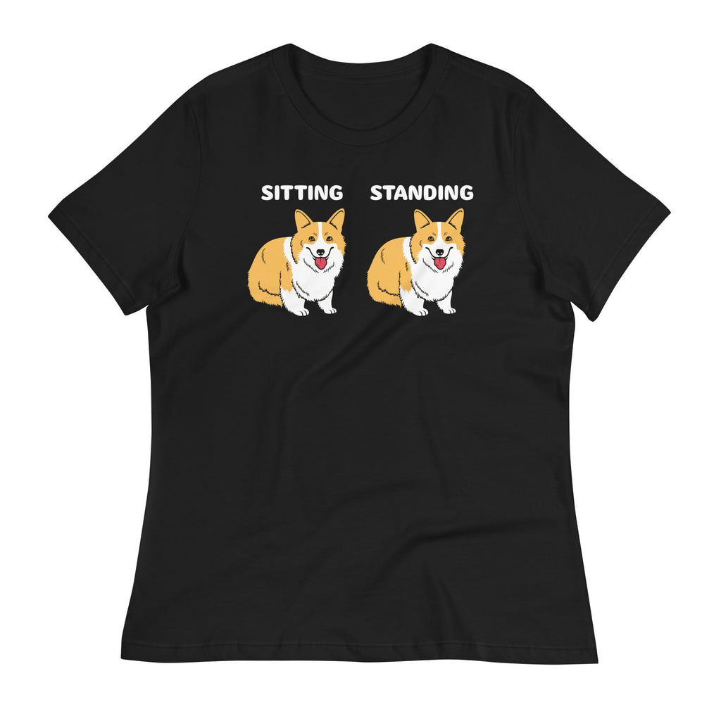 Corgi Sitting And Standing Women's Signature Tee