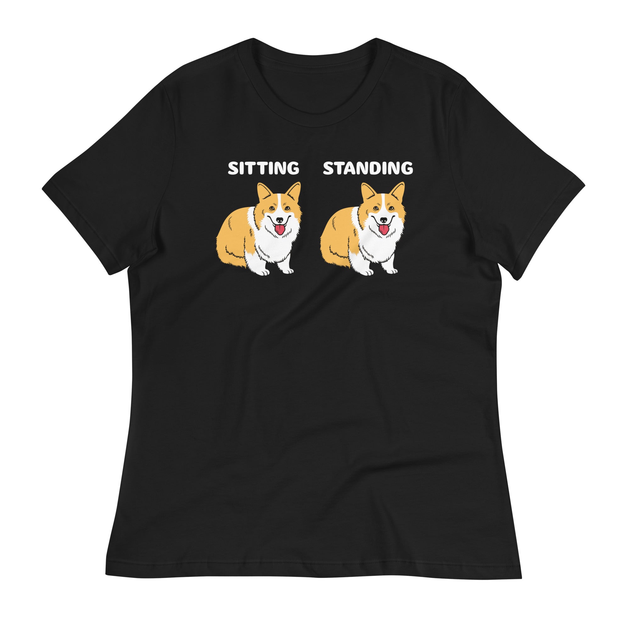 Corgi Sitting And Standing Women's Signature Tee