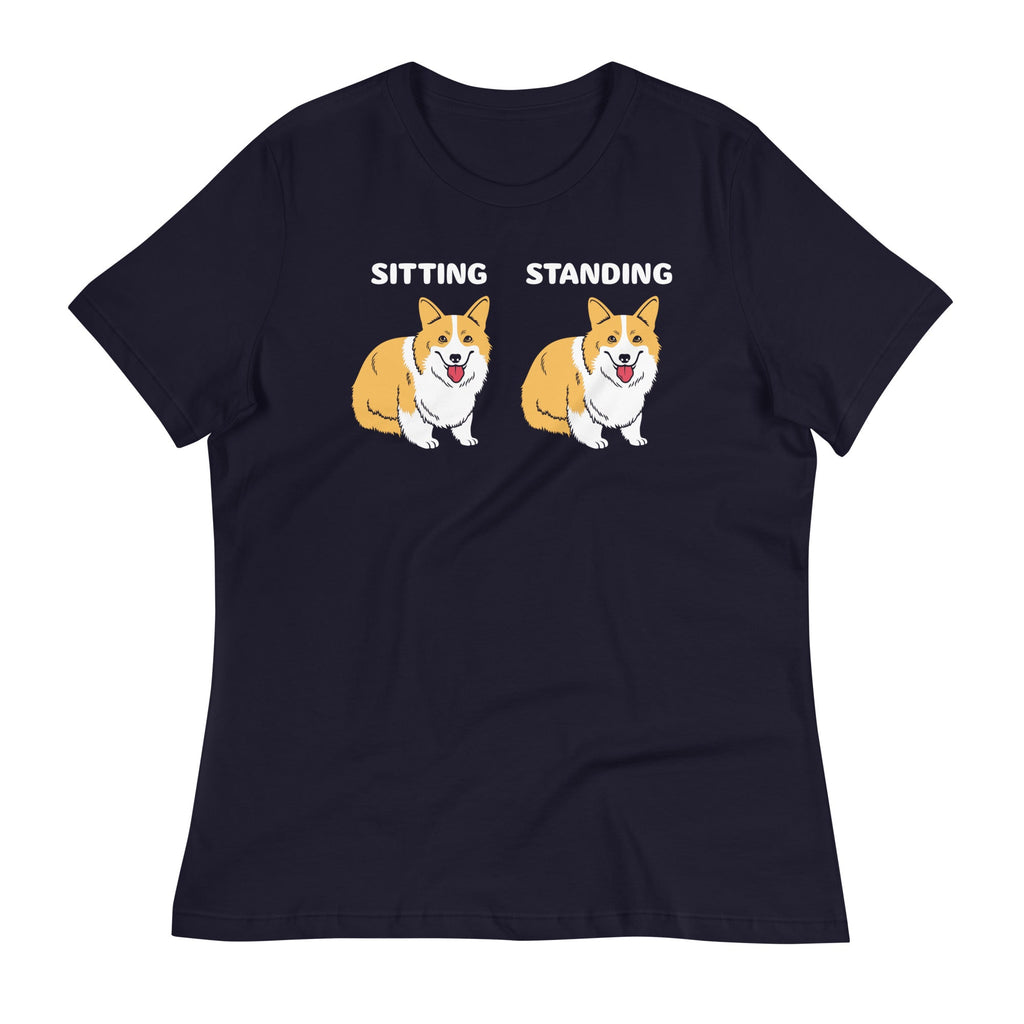 Corgi Sitting And Standing Women's Signature Tee
