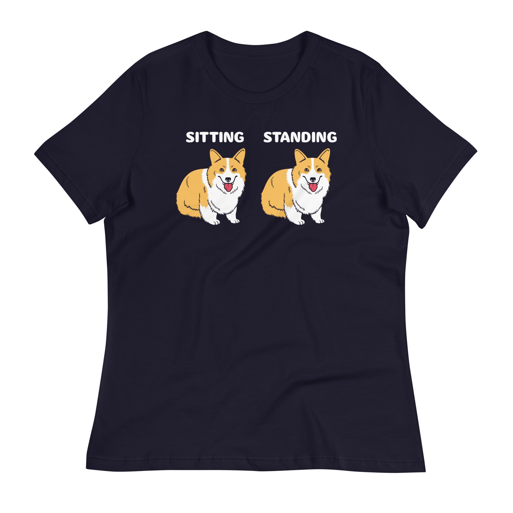 Corgi Sitting And Standing Women's Signature Tee